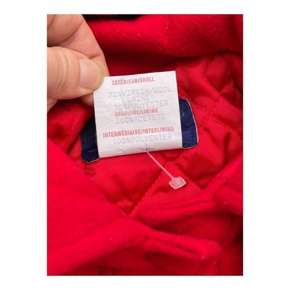 Vintage 1970s Gusti Virgin Wool Blend Red Swing Dress Coat Youth Sz 5 - Picture 15 of 16